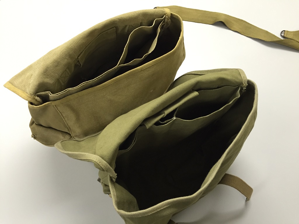 US WW2 Original BRITISH MADE Musette Bag Dated 1944