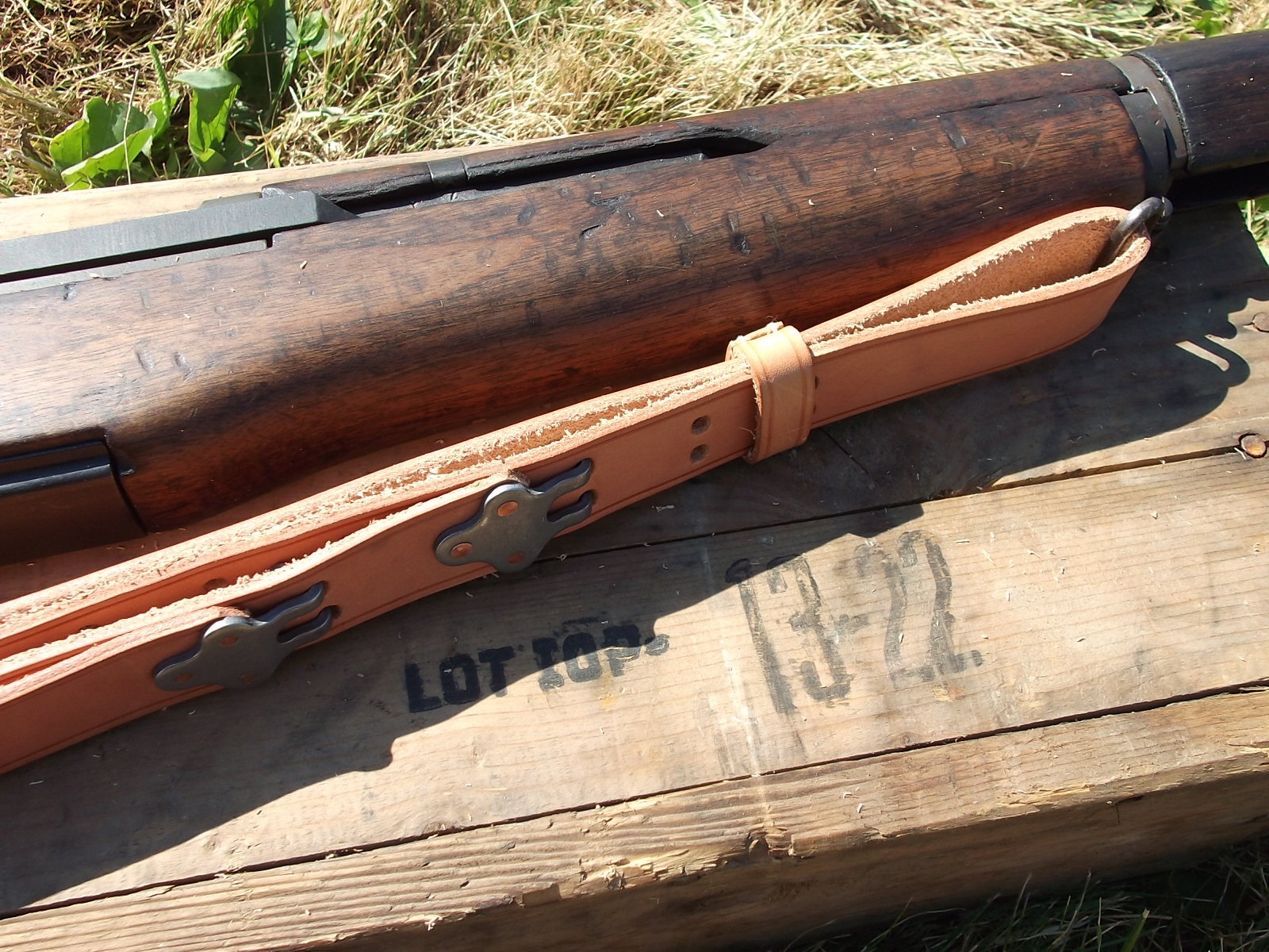 This completes the basic installation of the M1907 sling on the M1 Garand. 