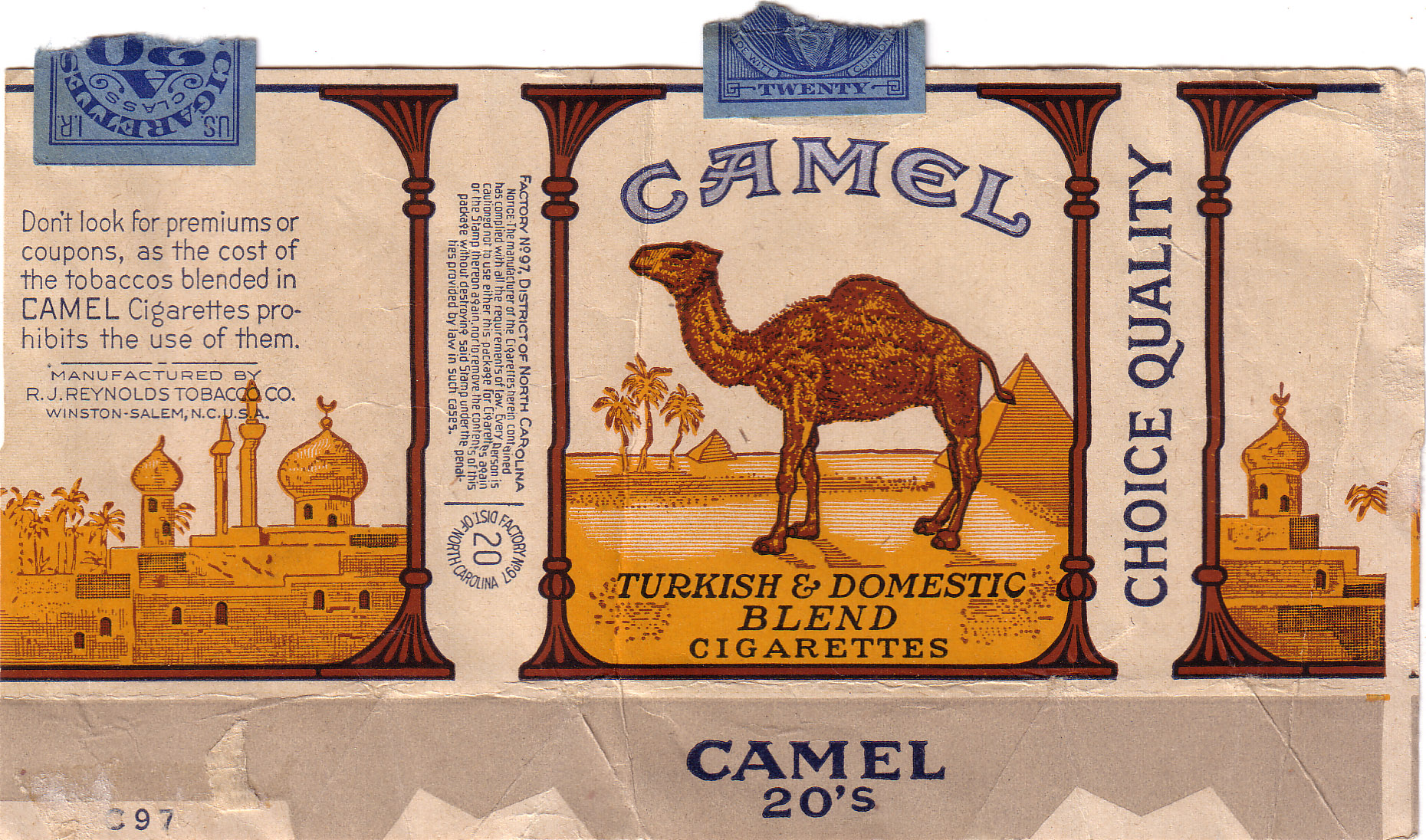 Camel cigarettes pack design